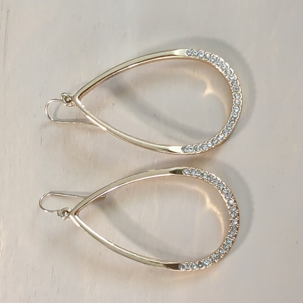 Zoey Gold Pave Teardrop earrings